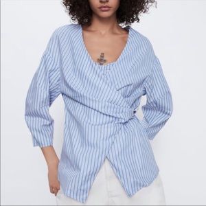 Zara two in one shirt+bralette